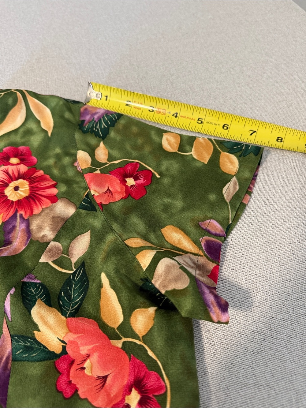 Jennifer Moore Green Floral Button-Front Women’s Top SZ8 - Picture 10 of 15